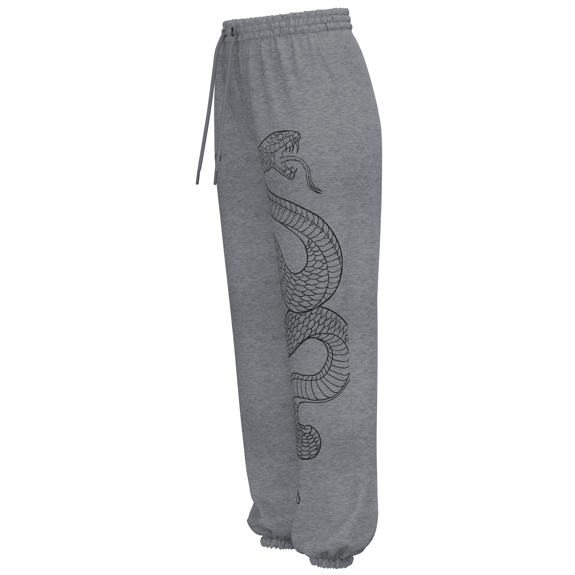 PUMP9 SNAKE Gri Baggy Lastikli Paça Eşofman