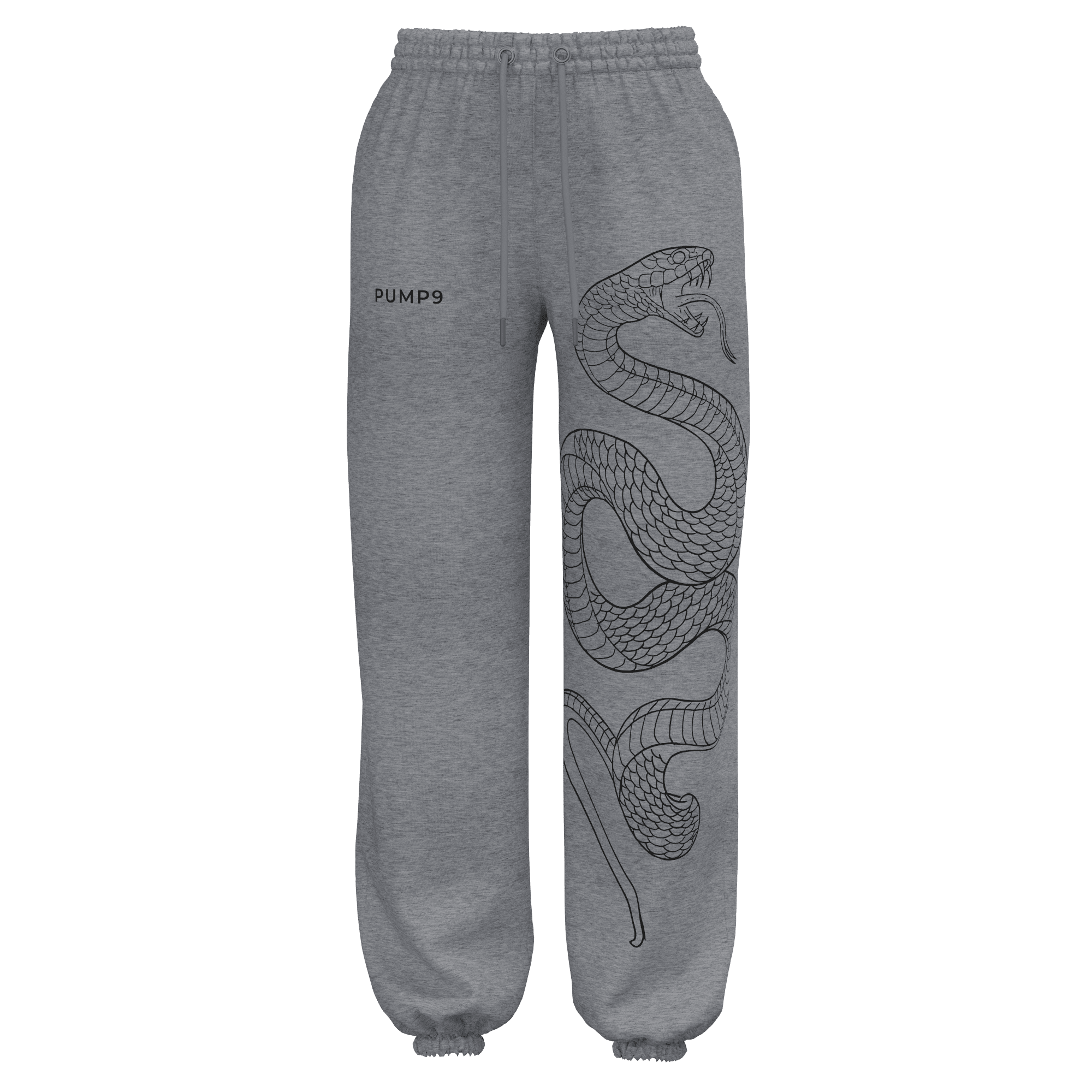 PUMP9 SNAKE Gri Baggy Lastikli Paça Eşofman