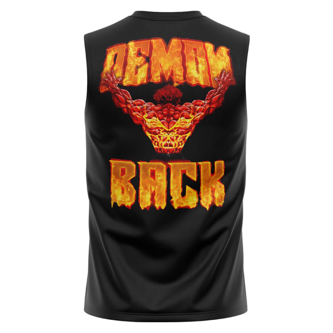 DEMON BACK Siyah Regular Fit Sleeveless T-Shirt