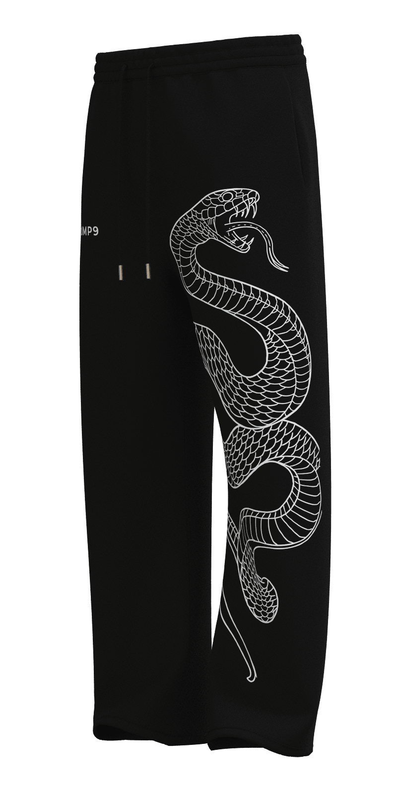 PUMP9 SNAKE Siyah Baggy Düz Paça Eşofman