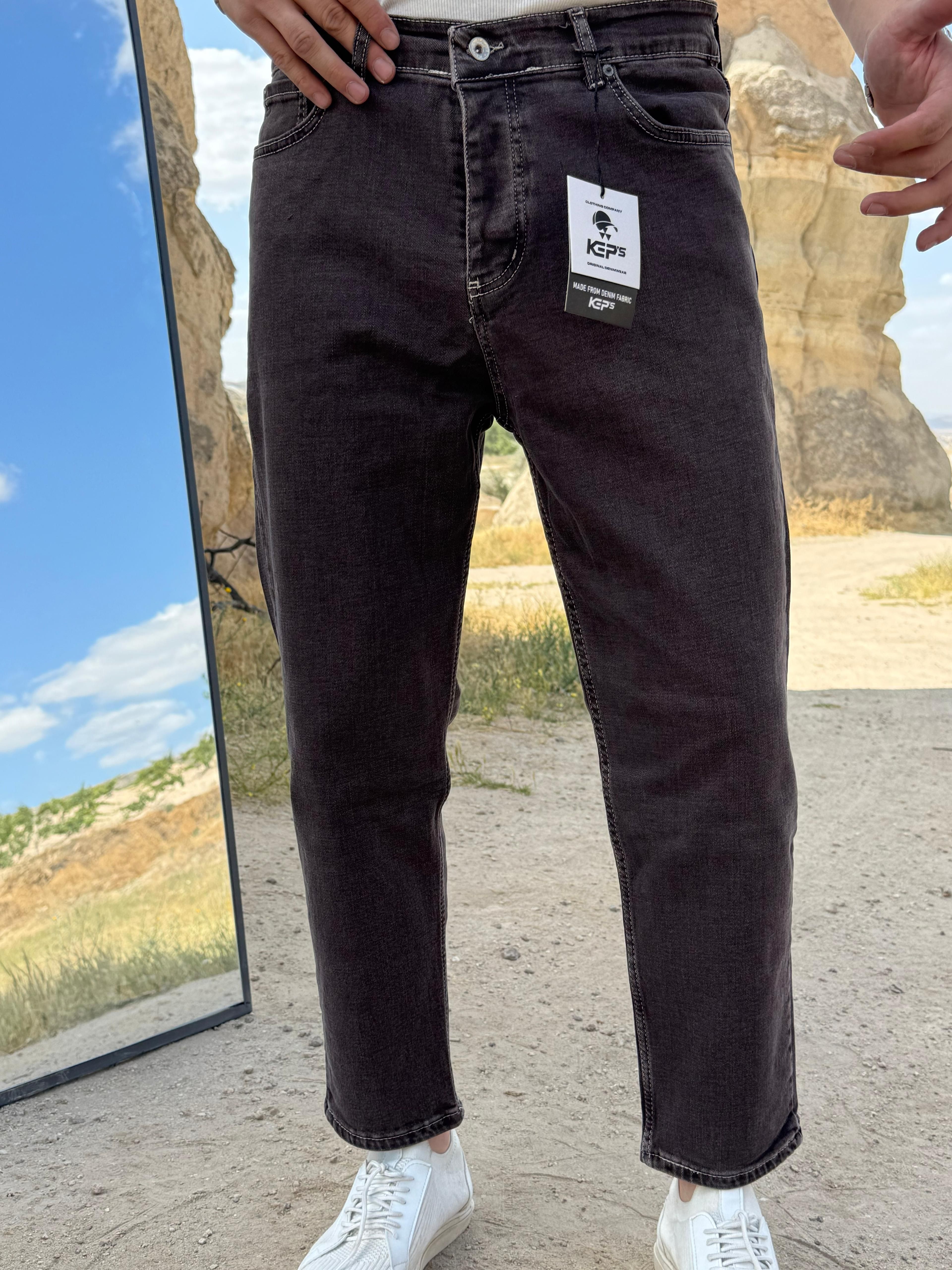 KEP DÜZ BOYFRİEND KOT PANTOLON CV 8138