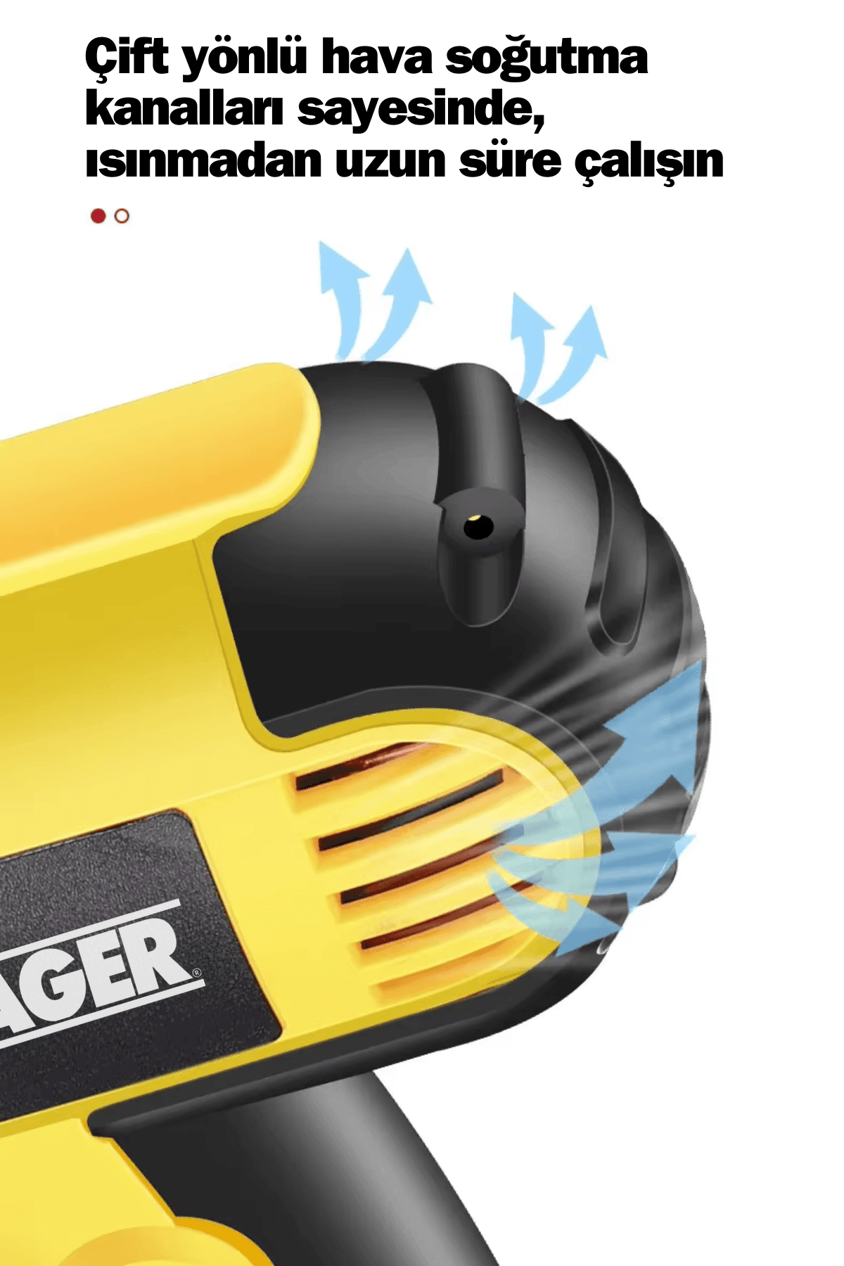 Dager DGR-6682 Profesyonel 450W Devir Ayarlı Zımpara Araba Pasta Cila Parlatma Koltuk Yıkama 125 Mm Polisaj Makinesi