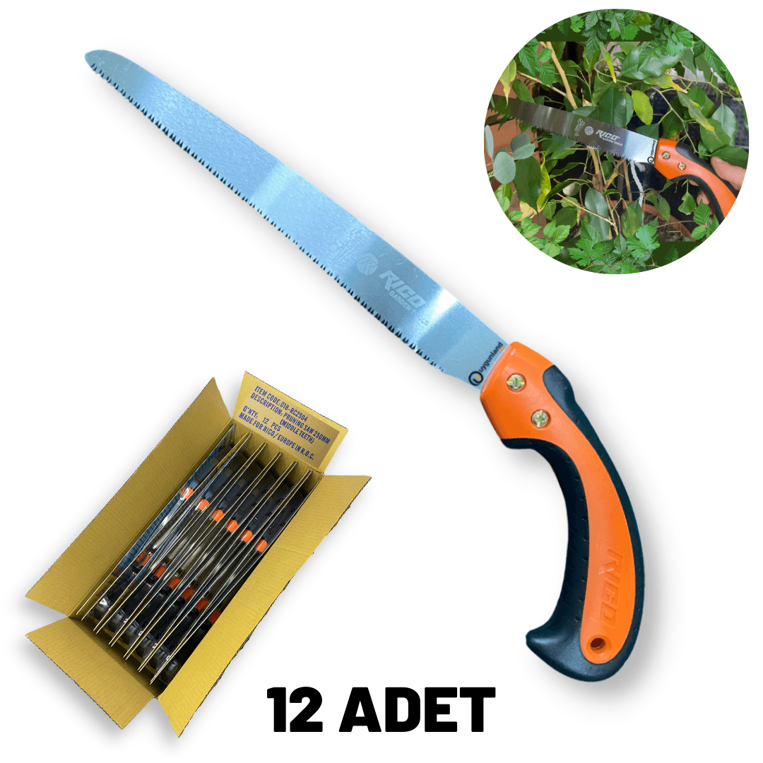 Rico 018-RC2504 Orta Diş Budama Testeresi 25cm - Bahçe Budama ve Zeytin Hasadı İçin Profesyonel Testere - 12 ADET