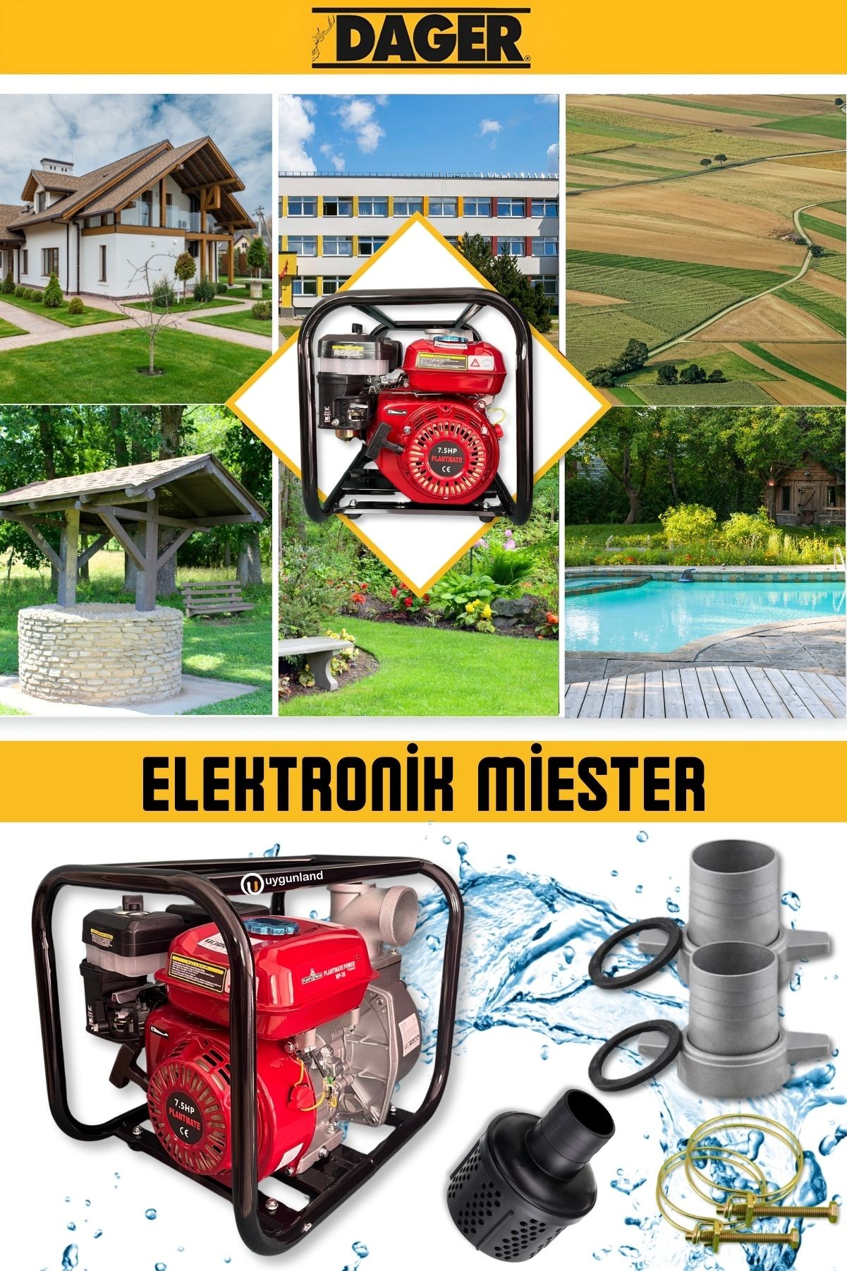 Plant Mate 7.5 Hp 3 İnç Benzinli Su Motoru