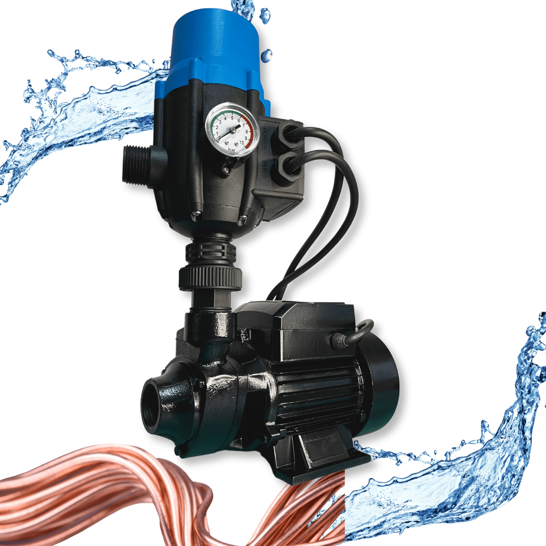 İmpo QB60 Hidrofor Otomatik Su Pompası Seti Bakır Sargı 0.5 Hp 1'' Parmak Hidrofor Pompa