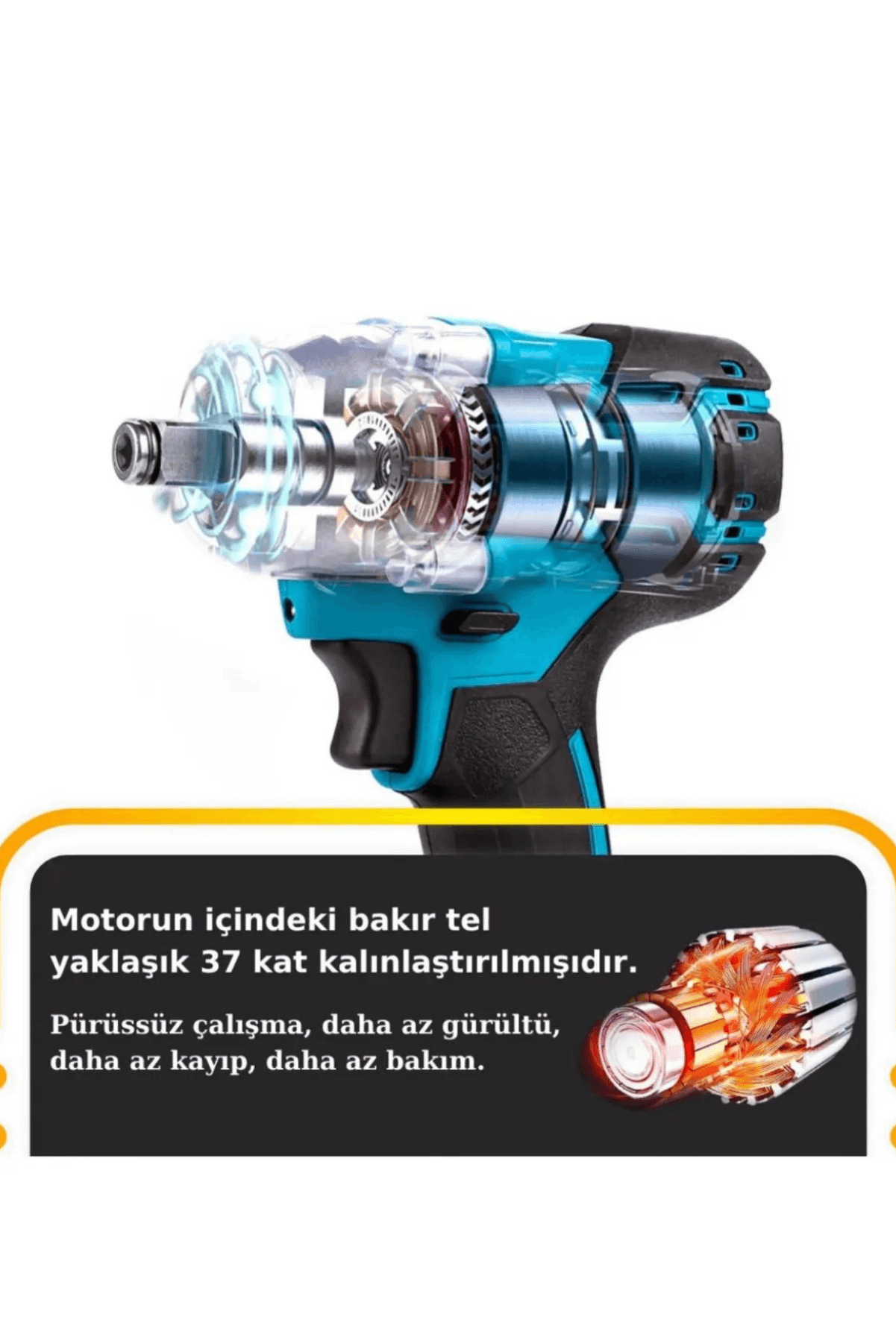 Dager Power Duo 36V 5 Ah Profesyonel 2'li Set 125 mm Şarjlı Avuç Taşlama Makinesi - Akülü Somun Bijon Sökme Sıkma Makinesi