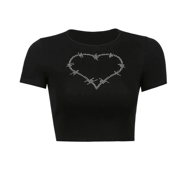 Love Black Crop T-Shirt
