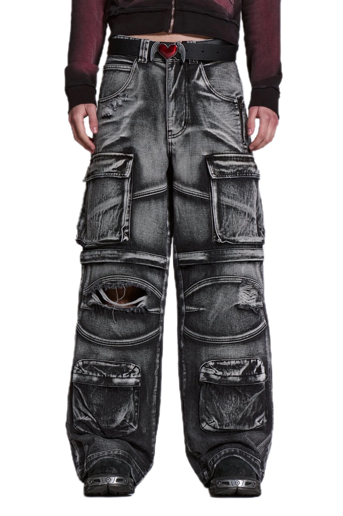 Washed Black Apex Jean Cargos