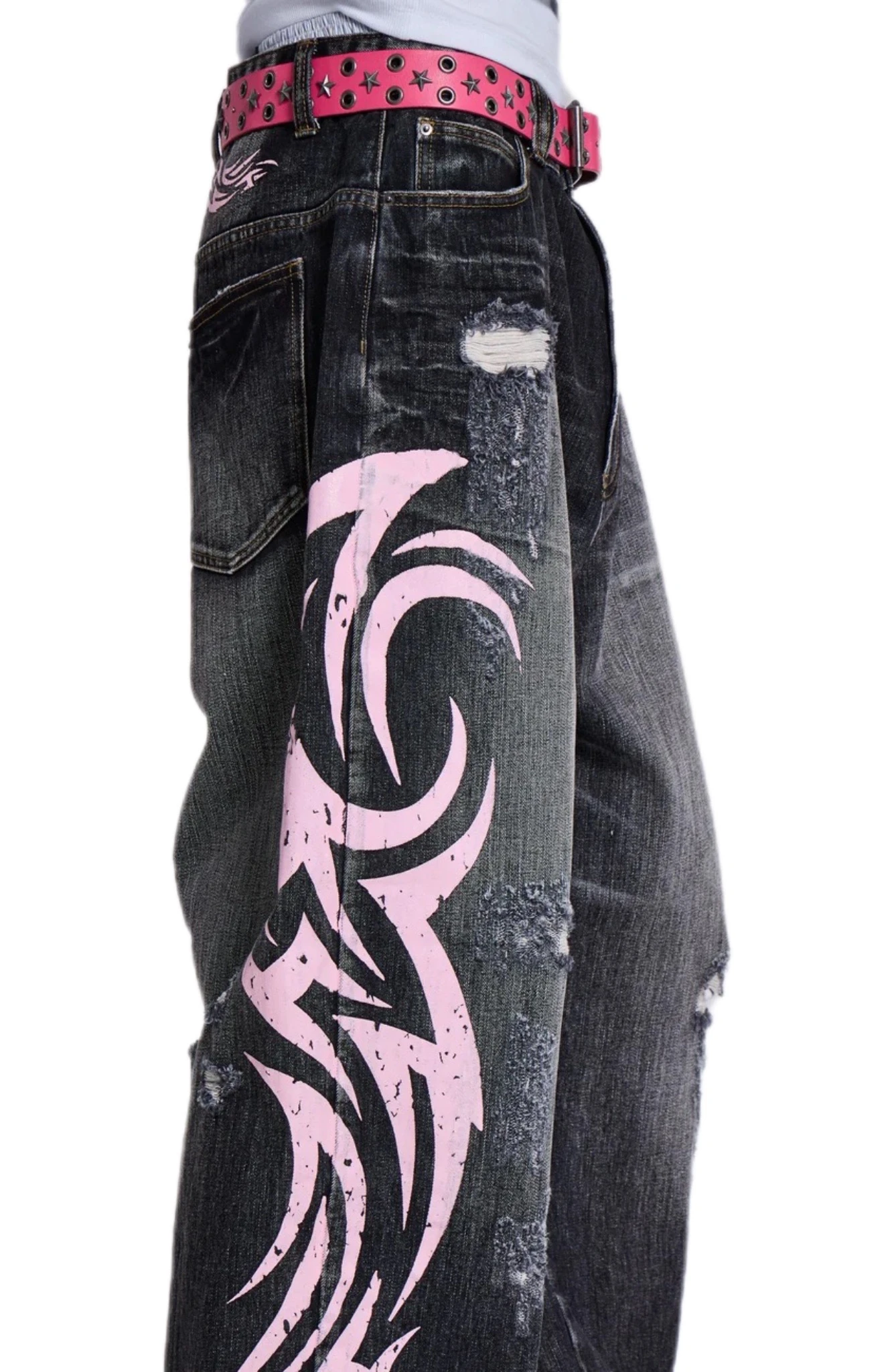 Applique Pink Colossus Jeans