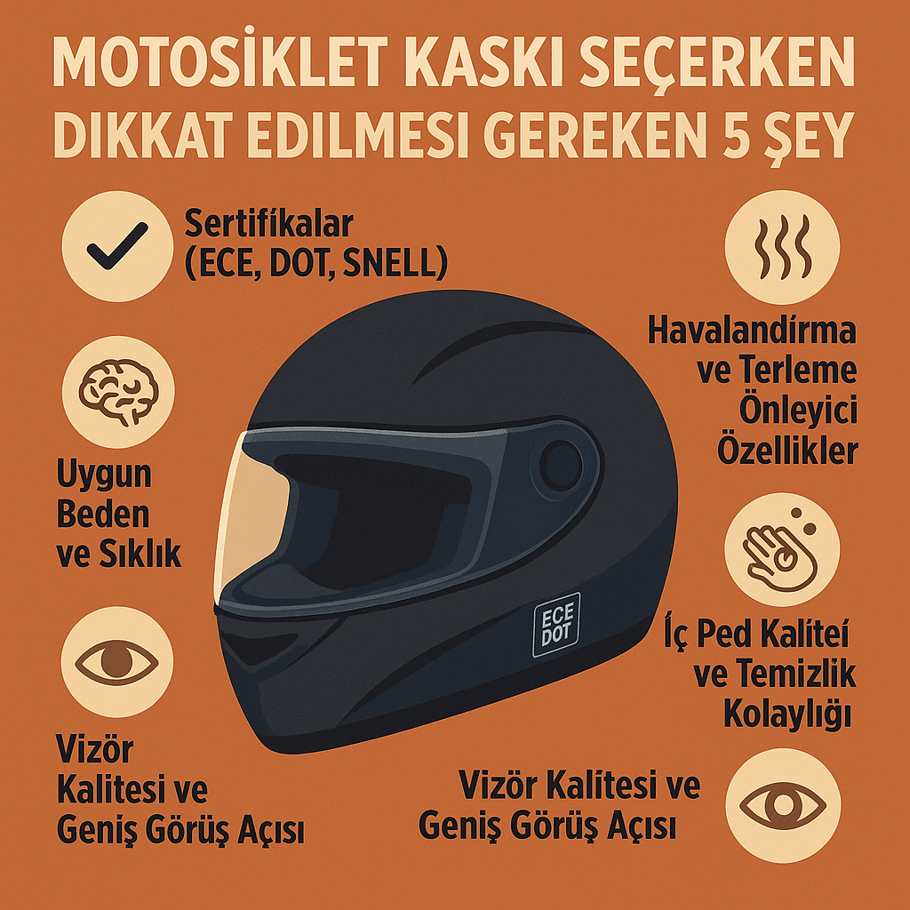 “Motosiklet Kaskı Seçerken Dikkat Edilmesi Gereken 5 Şey”