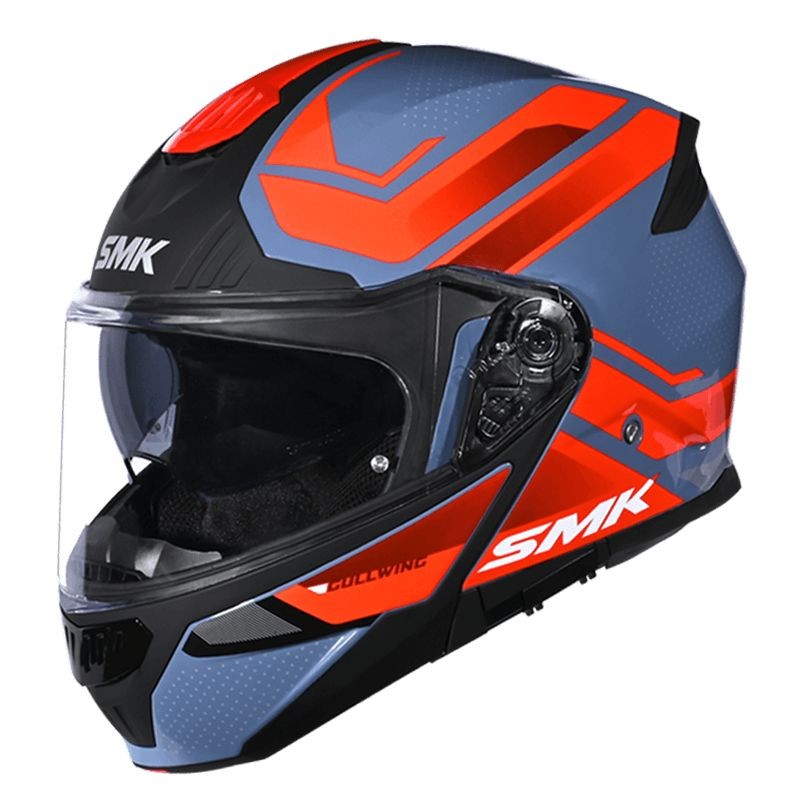 Smk Gullwıing Supertour Çene Açılır Kask Turkuaz-Turuncu