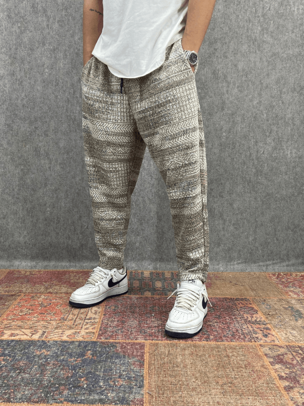 Beli Lastikli Pamuklu Bohem Baggy Pantolon