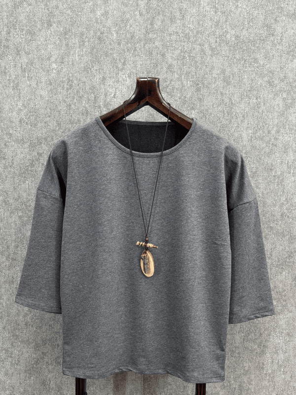Oversize Antrasit Fakir Kol Tshirt