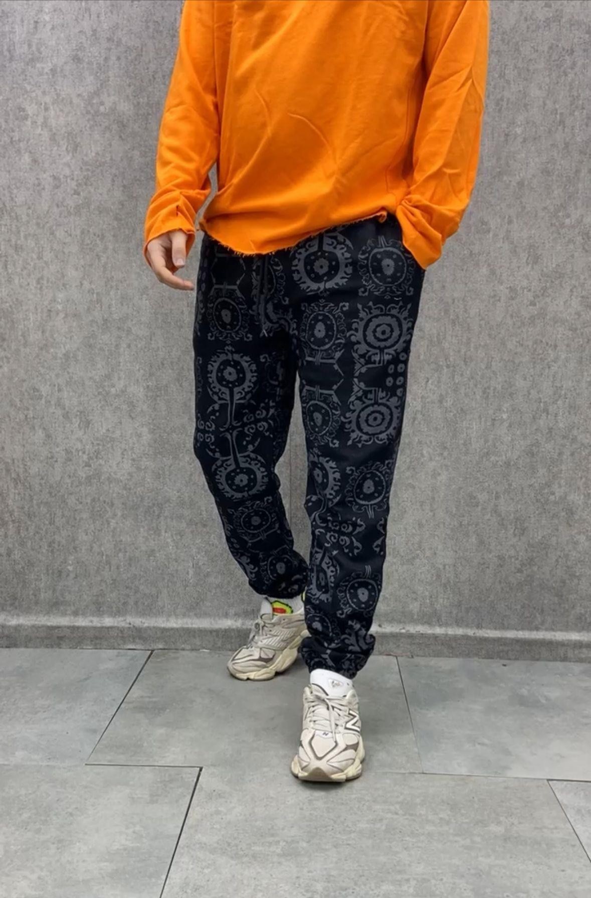 Beli Lastikli Pamuklu Kışlık Siyah Kaşe Pantolon
