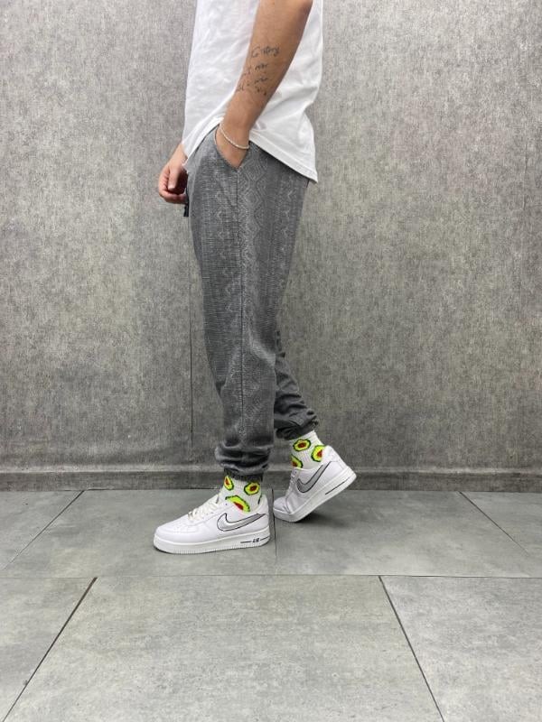 Bel ve Paça Lastikli Desenli Jogger