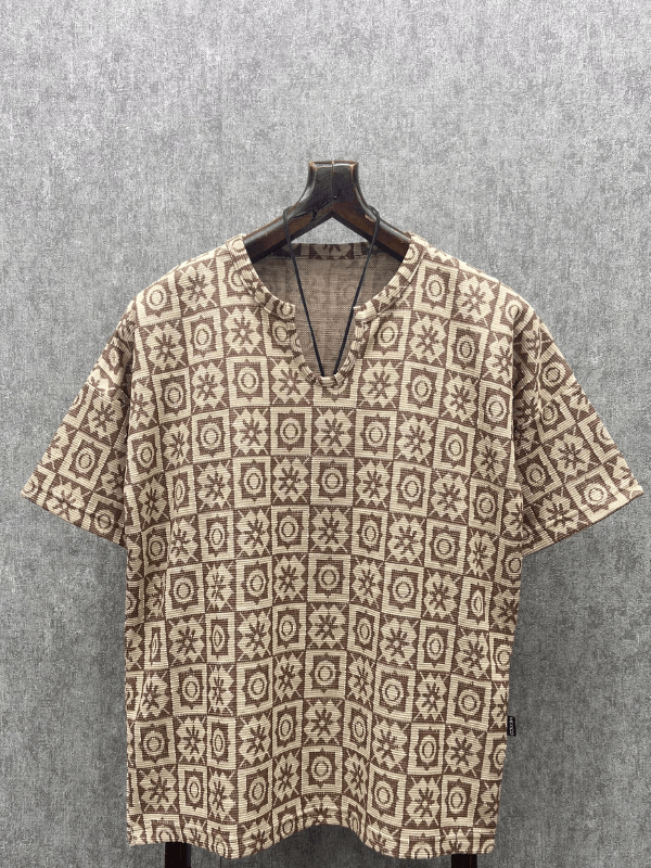 Oversize Bohem Desenli T-Shirt