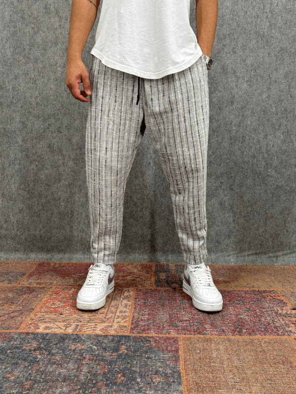 Beli Lastikli Bohem Desenli Baggy Pantolon