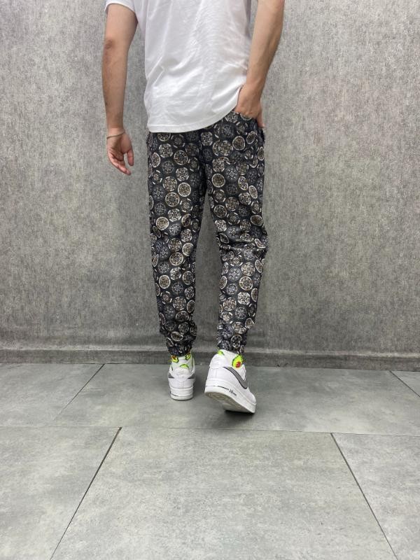 Bel ve Paça Lastikli Desenli Jogger