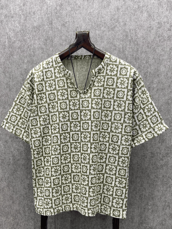 Oversize Bohem Desenli T-Shirt