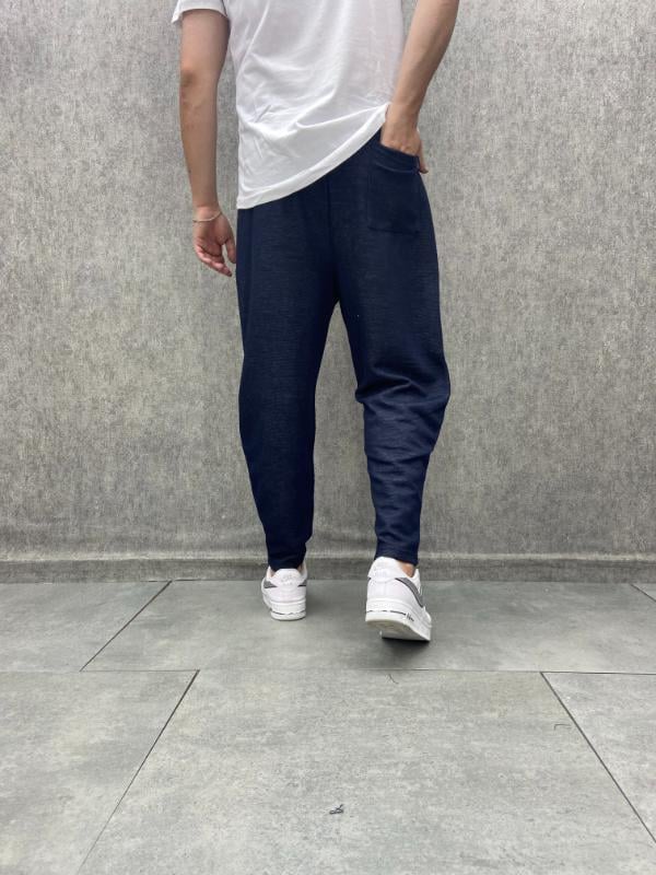 Beli Lastikli Bohem Düz Paça Desenli  Pantolon