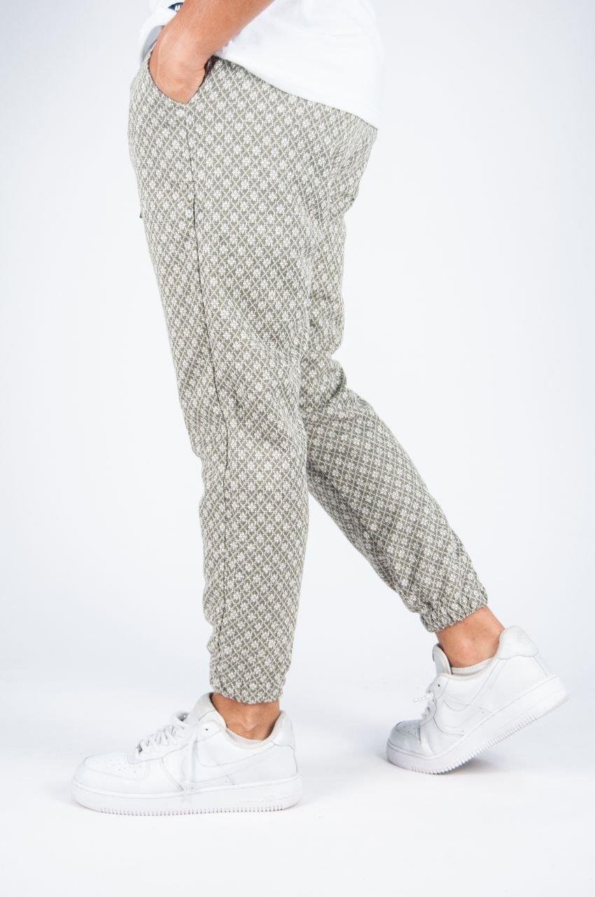 Bel ve Paça Lasitikli Bohem Desenli Jogger