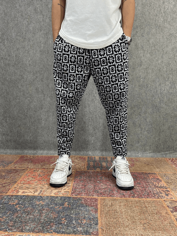 Beli Lastikli Pamuklu Bohem Baggy Pantolon