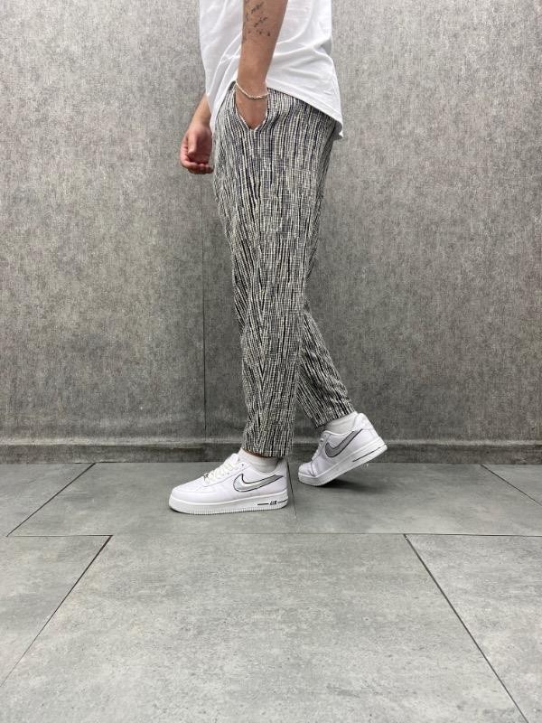 Beli Lastikli Bohem Baggy Desenli Pantolon