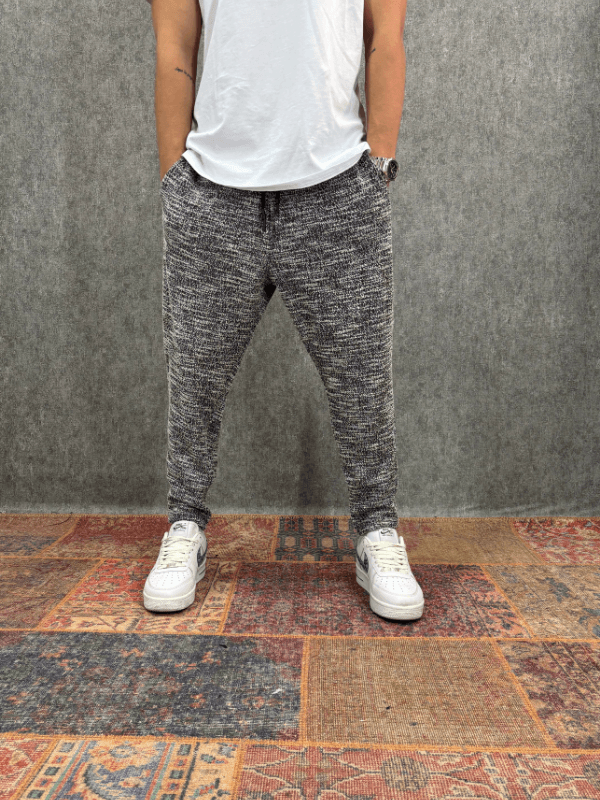 Beli Lastikli Desenli Baggy Pantolon