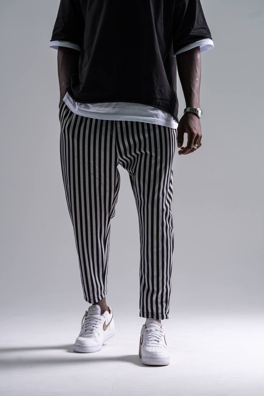 Beli Lastikli Desenli  Baggy Pantolon 