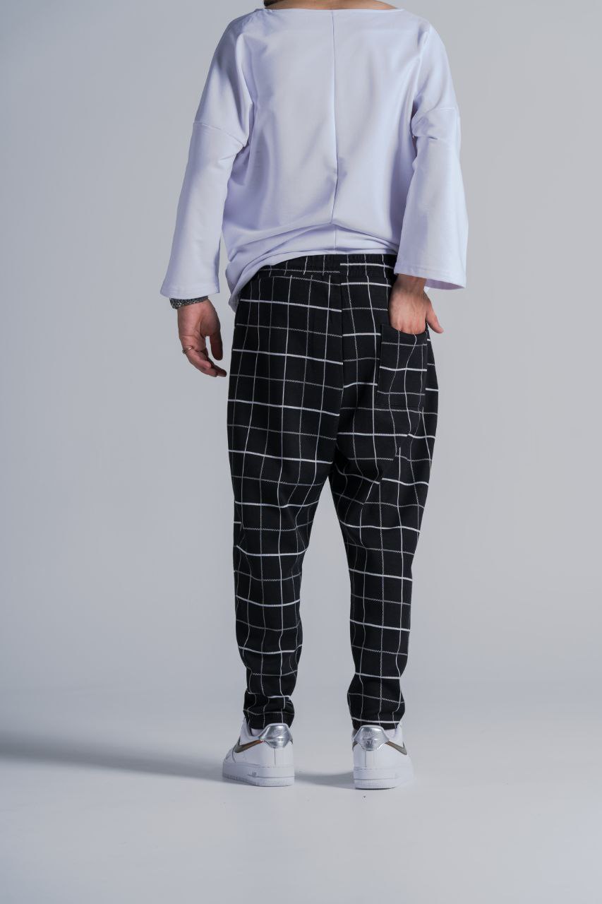 Beli Lastikli Desenli  Baggy Pantolon 