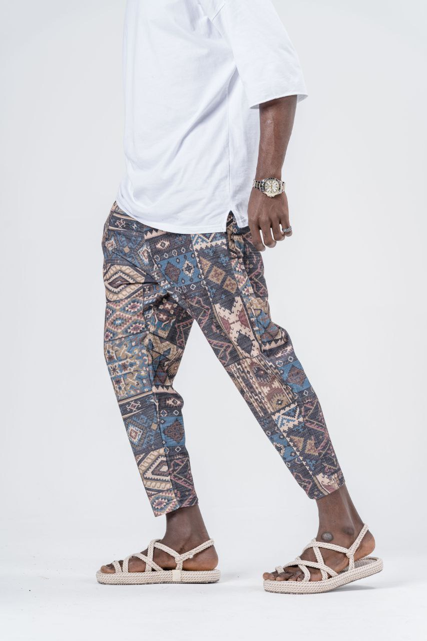 Beli Lastikli Desenli Bagyy Pantolon
