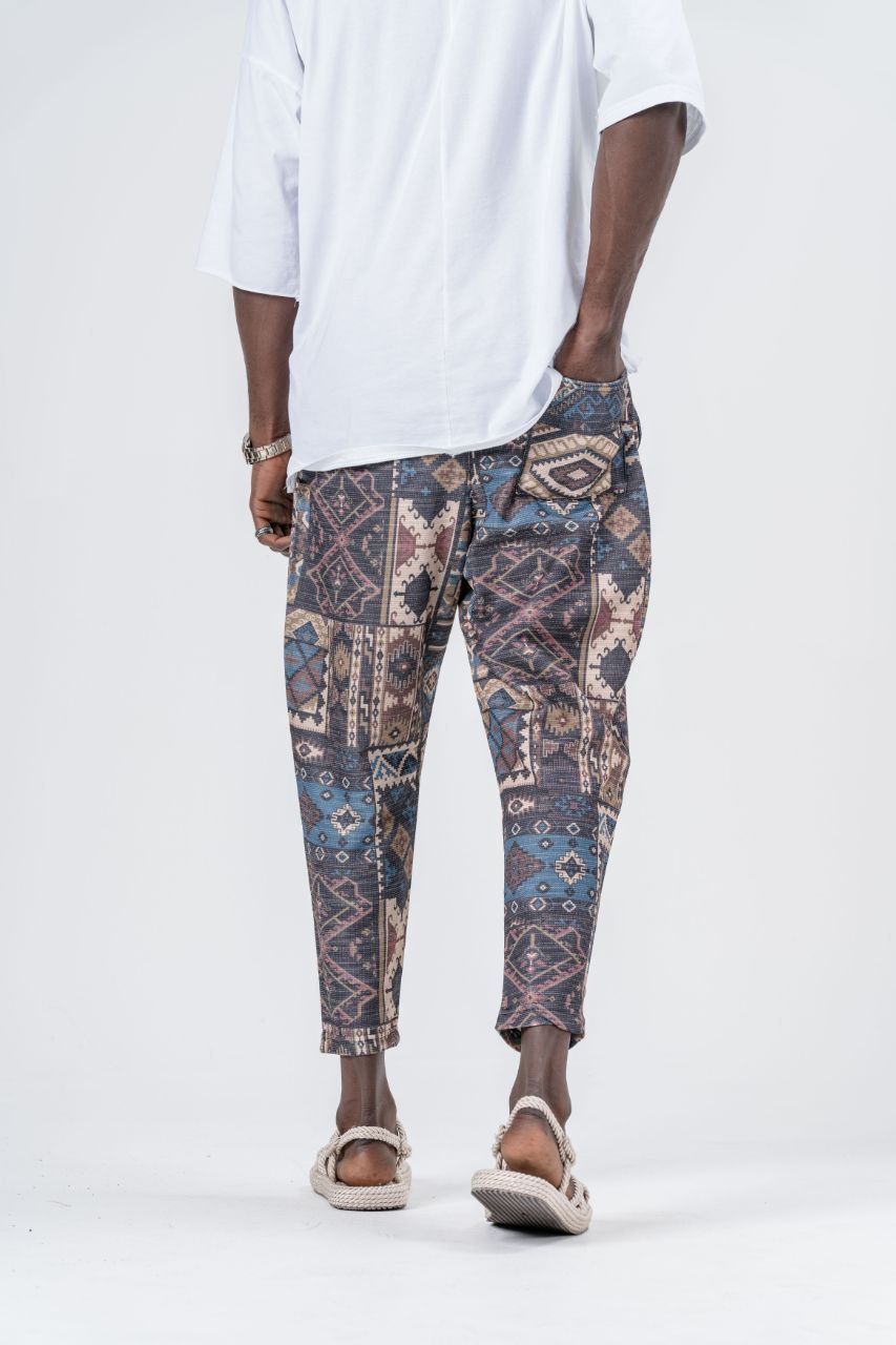 Beli Lastikli Desenli Bagyy Pantolon