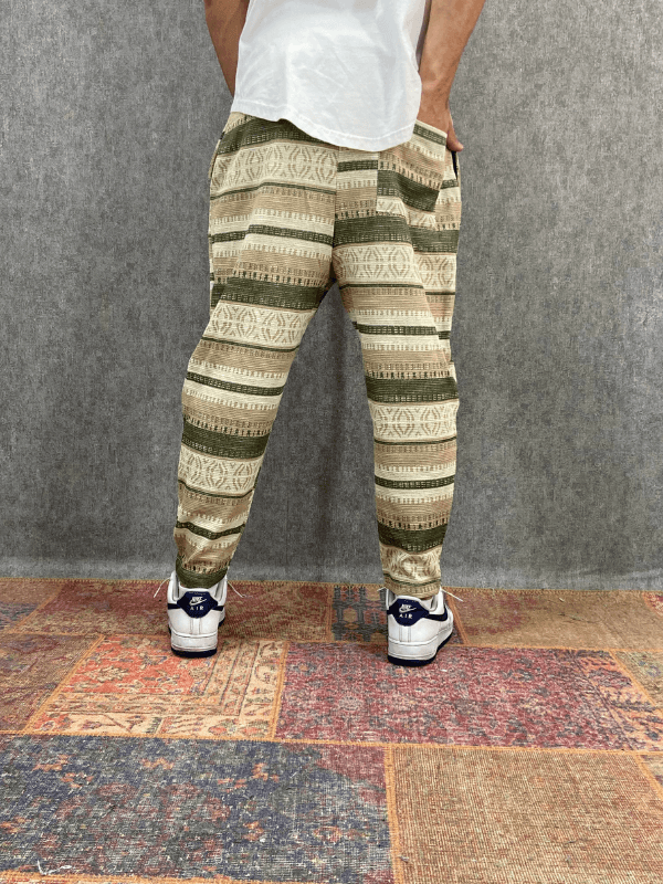 Beli Lastikli Pamuklu Bohem Baggy Pantolon