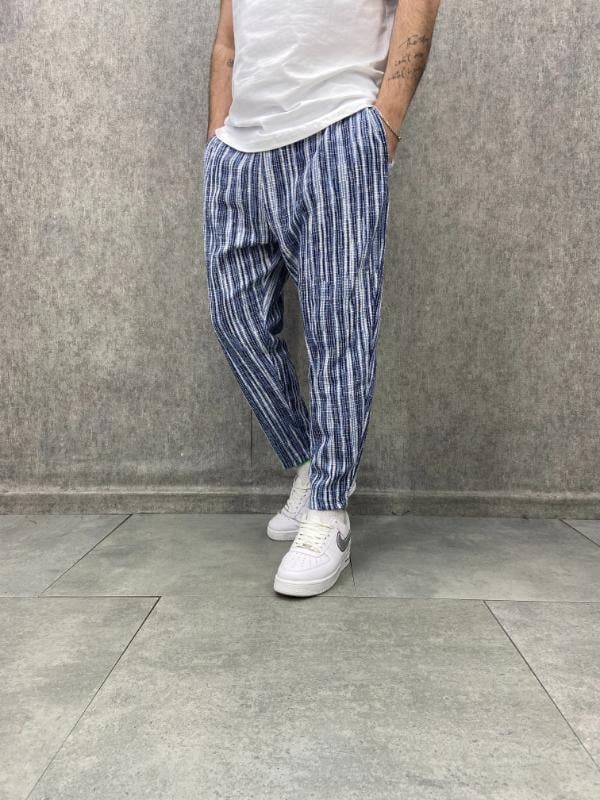 Beli Lastikli Desenli  Baggy Pantolon