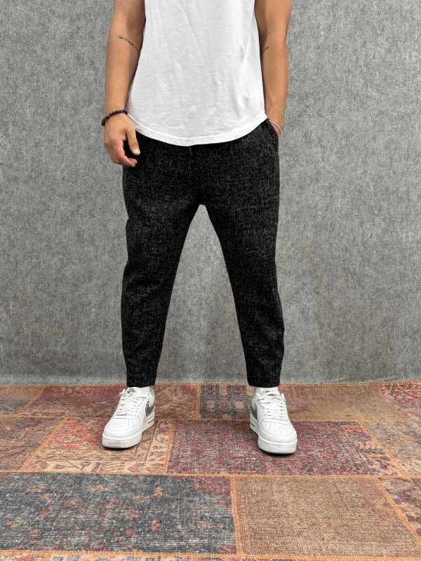  Beli Lastikli Desenli  Baggy Pantolon
