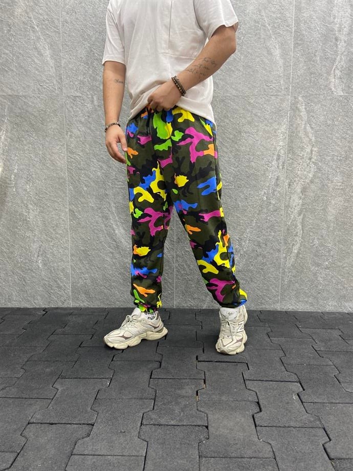 Beli Lastikli Pamuk Örme Desenli Jogger