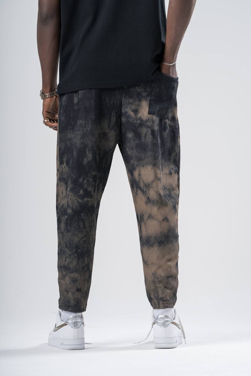 Batik Yıkamalı Beli Lastikli Baggy Pantolon