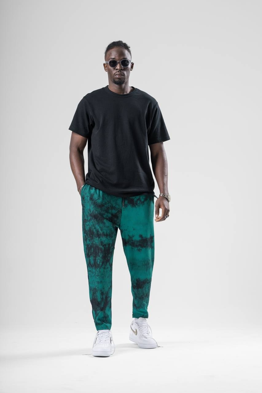 Batik Yıkamalı Beli Lastikli Baggy Pantolon