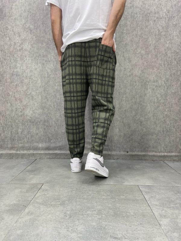 Beli Lastikli Desenli Baggy Pantolon