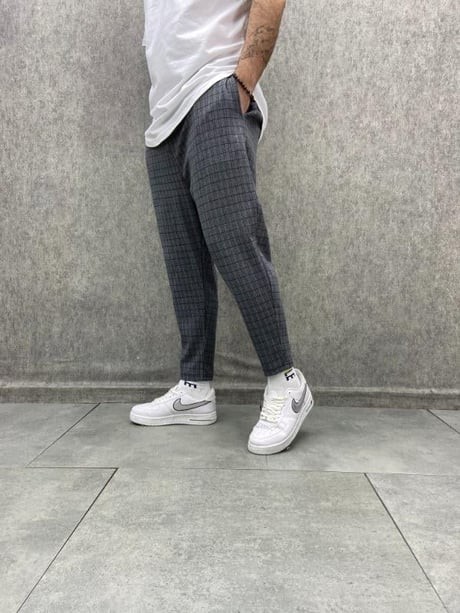 Beli Lastikli Desenli Baggy Pantolon