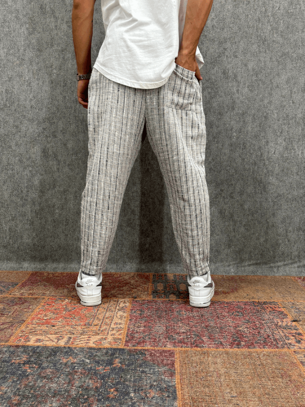 Beli Lastikli Bohem Desenli Baggy Pantolon