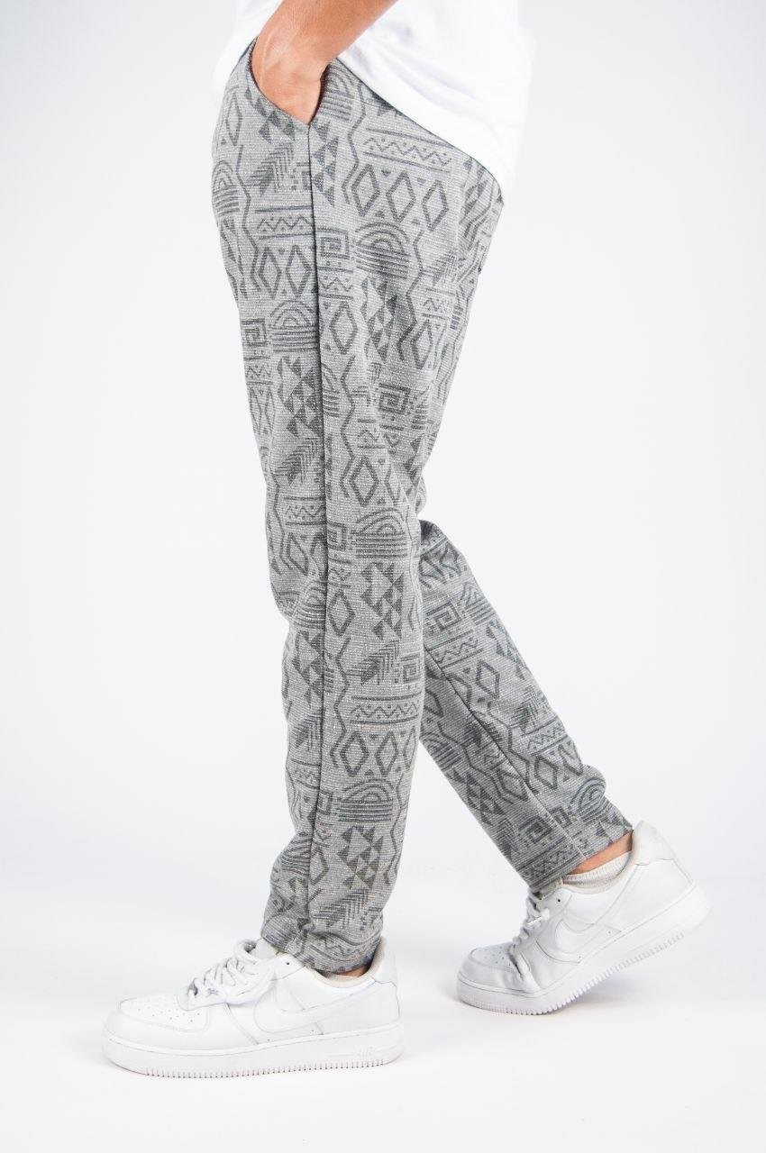 Belİ Lasitikli Bohem Desenli Jogger