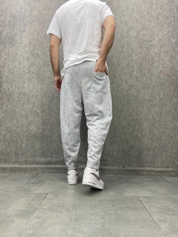 Beli Lastikli Nokta Desen Baggy Pantolon