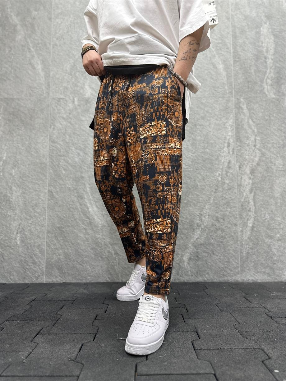 Rahat kalıp Beli Lastikli Bilek Paça Baggy Pantolon