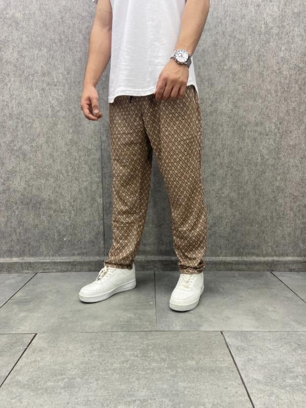 Beli Lastikli  Bohem Desenli Pantolon