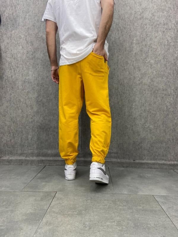 Bel ve Paça Lastikli Sarı Jogger
