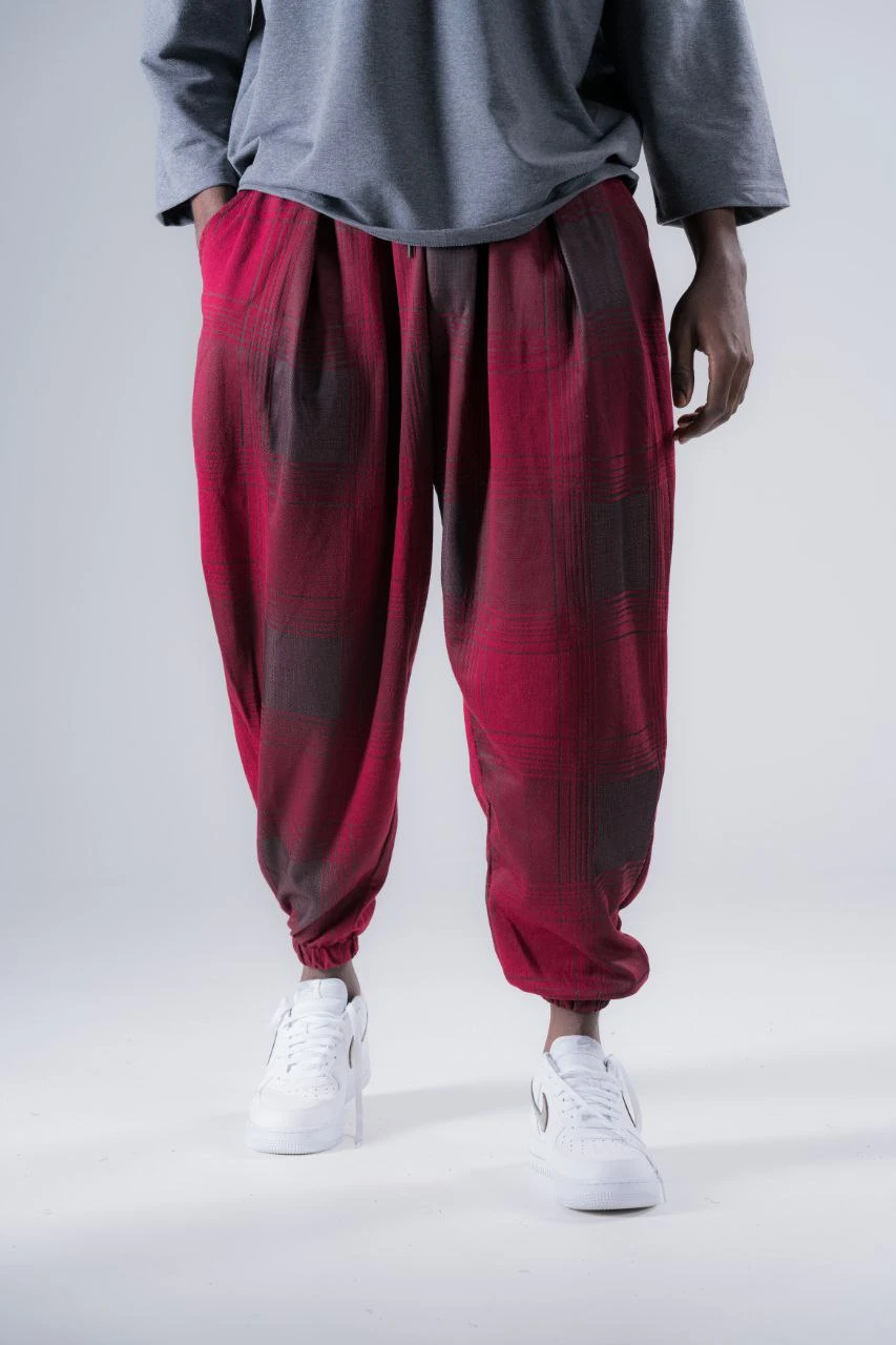  Beli Lastikli Desenli  Şalvar