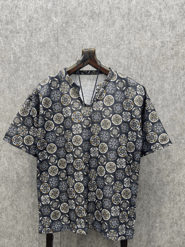 Oversize Bohem Desenli T-Shirt