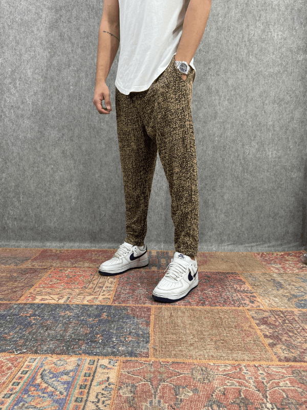 Beli Lastikli Nokta Desenli Bohem Baggy Pantolon
