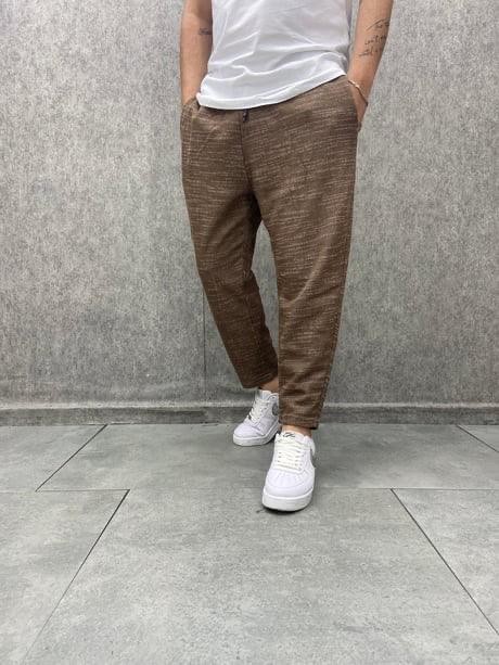 Beli Lastikli London Baggy Kahverengi  Pantolon